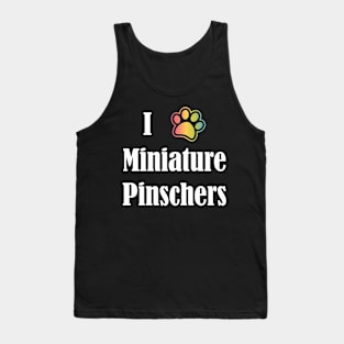 I Heart Miniature Pinschers | I Love Miniature Pinschers Tank Top